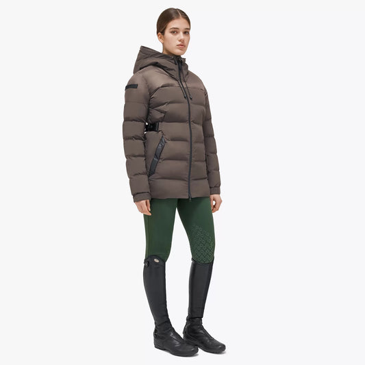 Women's long down jacket with belt Cavalleria Toscana
