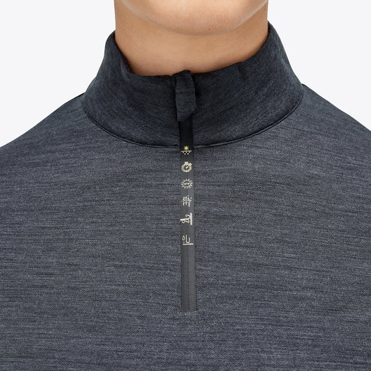 Women's Turtleneck in Technical Wool with zip Cavalleria Toscana