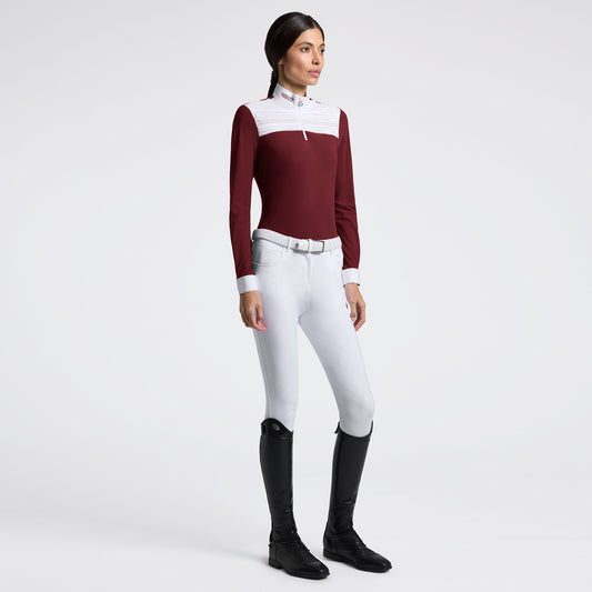 Women’s Long Sleeve Competition Shirt with Pleated Insert