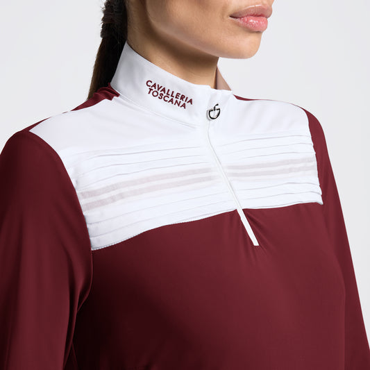 Women’s Long Sleeve Competition Shirt with Pleated Insert