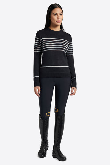 Women's Wool Blend Crew Neck Sweater RG