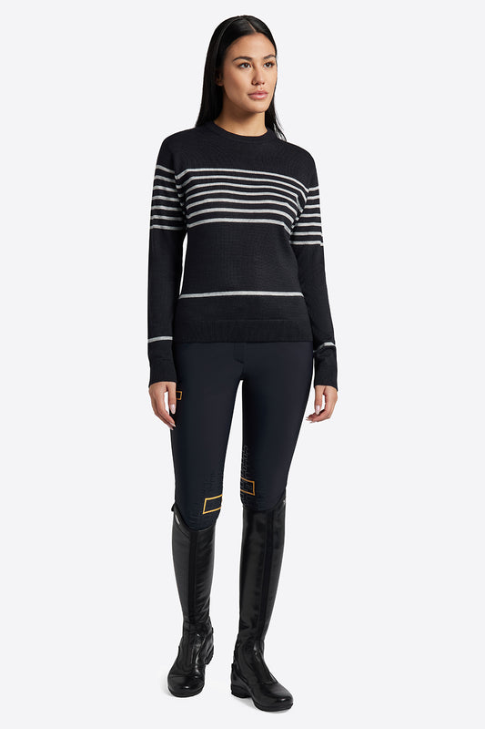 Women's Wool Blend Crew Neck Sweater RG
