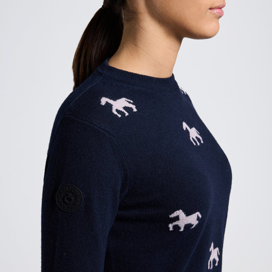 Girls’ Cashmere Blend Crew Neck Sweater Cavalleria Toscana