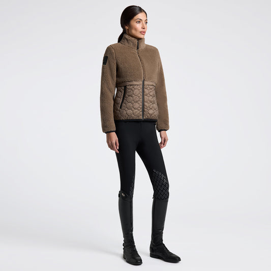 Women's Fleece and Nylon Zip Jacket Cavalleria Toscana