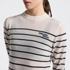 Women's Merino Wool Striped Crew Neck Sweater Cavalleria Toscana
