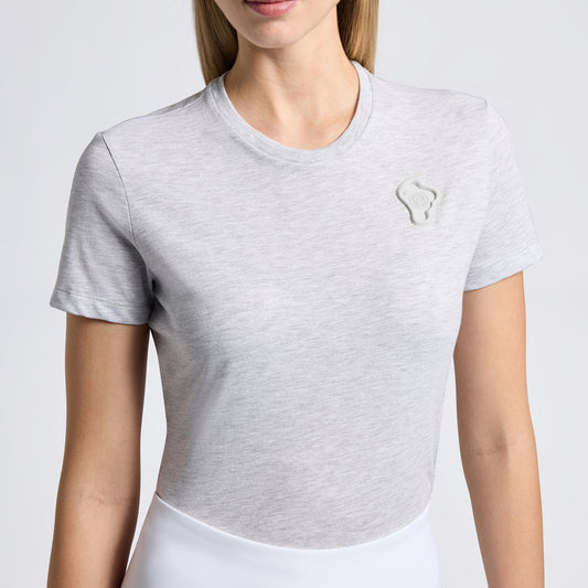 Women's Cotton T-Shirt w/3D Stamp Logo Cavalleria Toscana