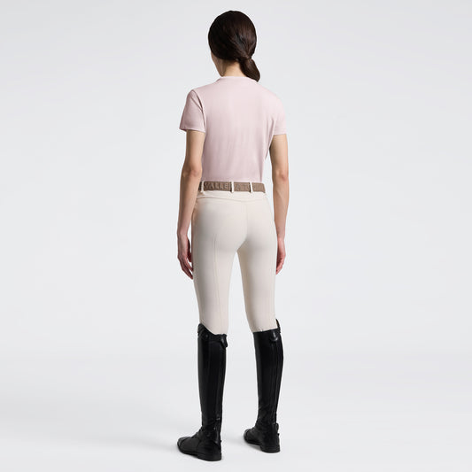 Women's T-Shirt with Floral Embroidery Cavalleria Toscana