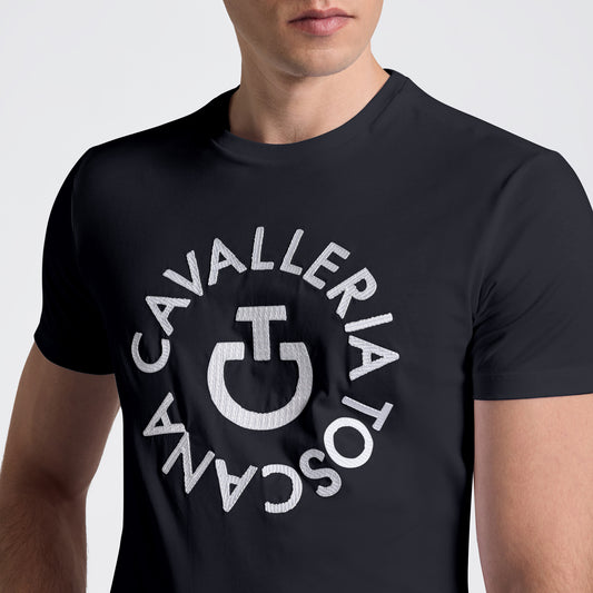 Men's T-Shirt with Embroidered Logo Cavalleria Toscana