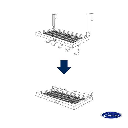 Foldable Combo Shelf & Hanger Lamicell